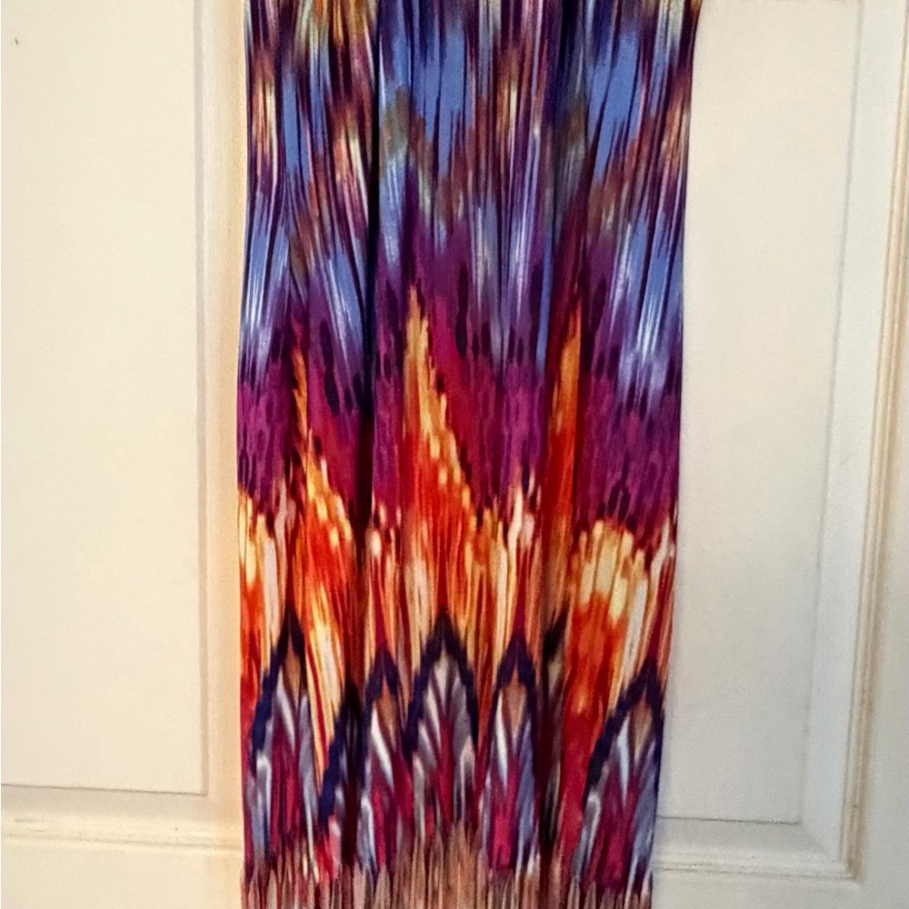 VENUS Colorful Maxi Skirt with Purple, Orange, and Blue - Picture 2 of 4
